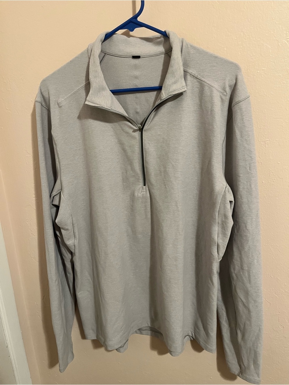 🍋lululemon Men's Light Gray Quarter-Zip Sweater